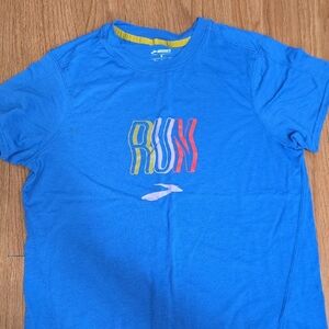 Brooks Womens Blue Graphic Tee